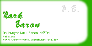 mark baron business card